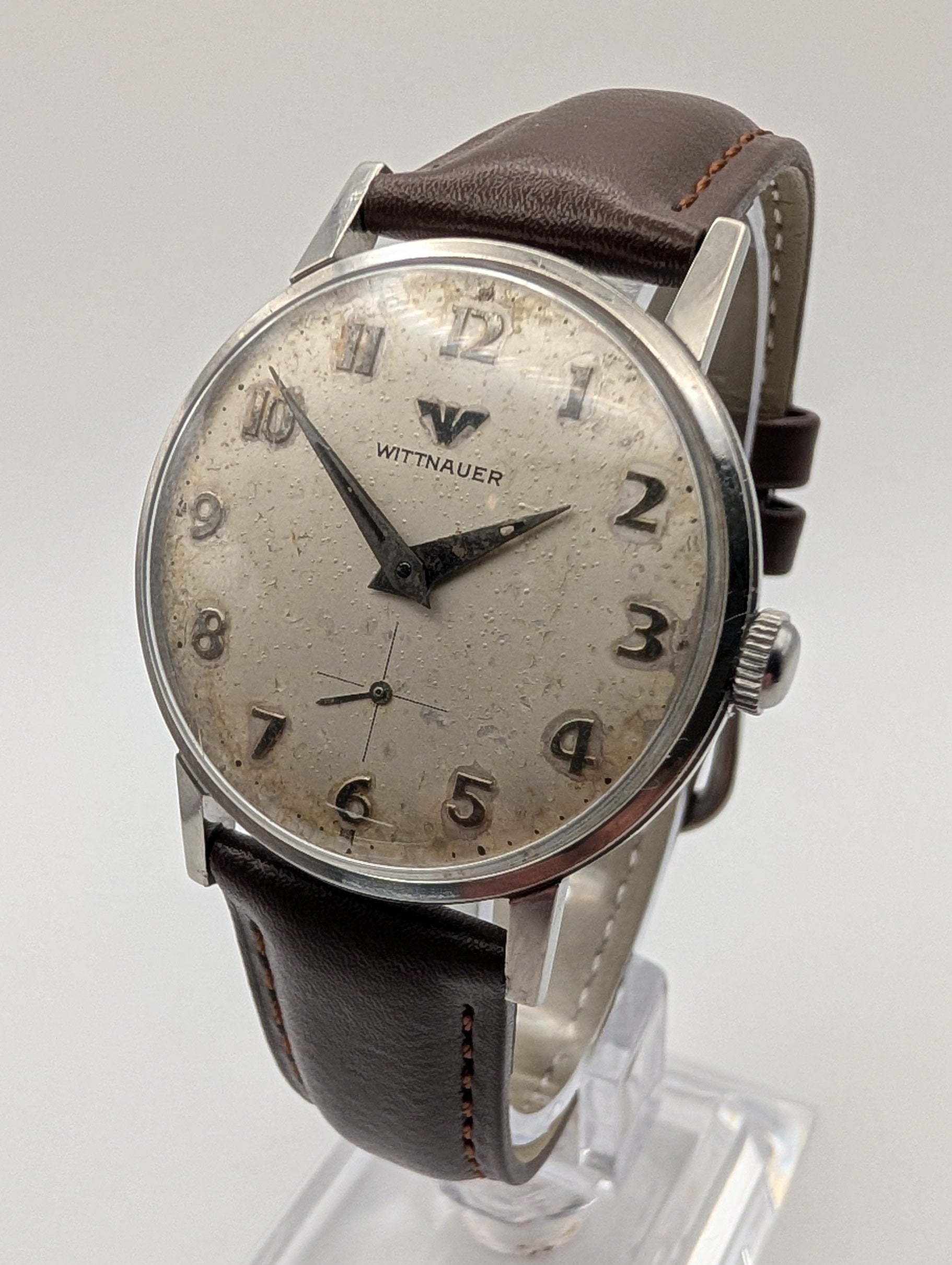 Wittnauer Small Seconds Mechanical Vintage Watch in Stainless Steel
