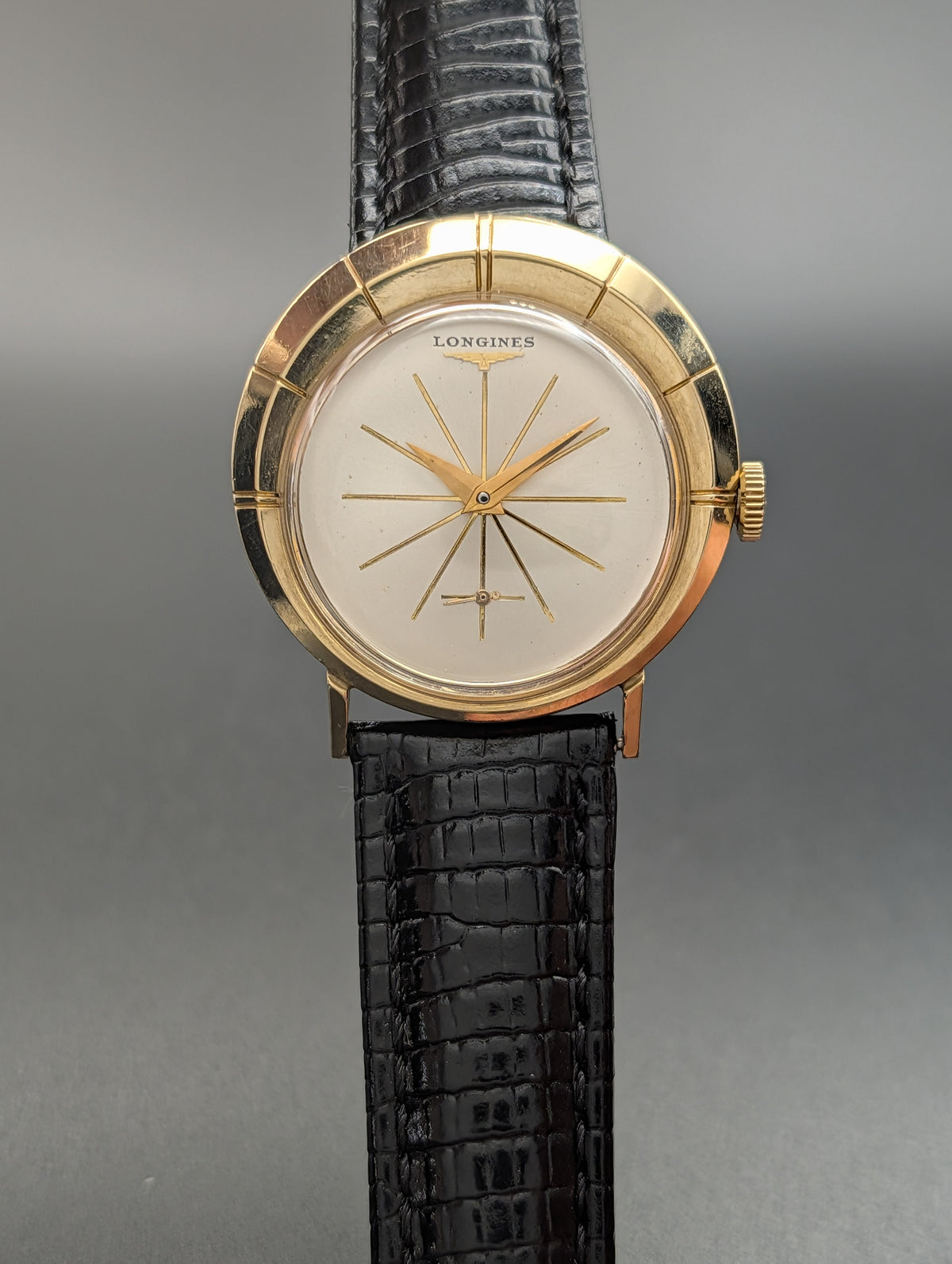 Longines Vintage Asymmetrical Mechanical Watch in 10k Gold Filled Mid-century Case