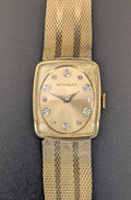 Wittnauer (1960s) Diamond Dial Mechanical Vintage Watch in 10k Yellow Gold Filled