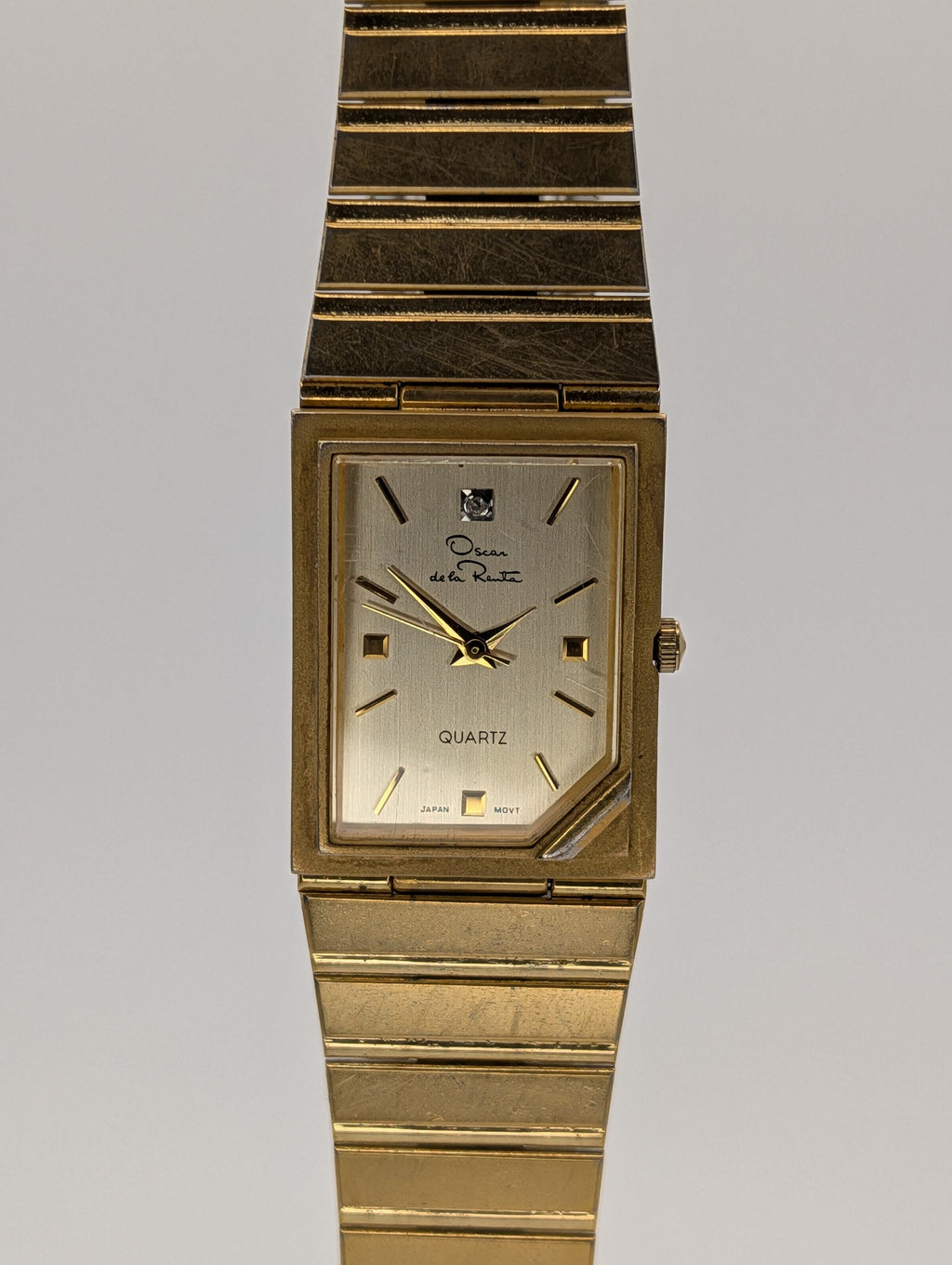 Oscar de la Renta Gold Tone Quartz Watch