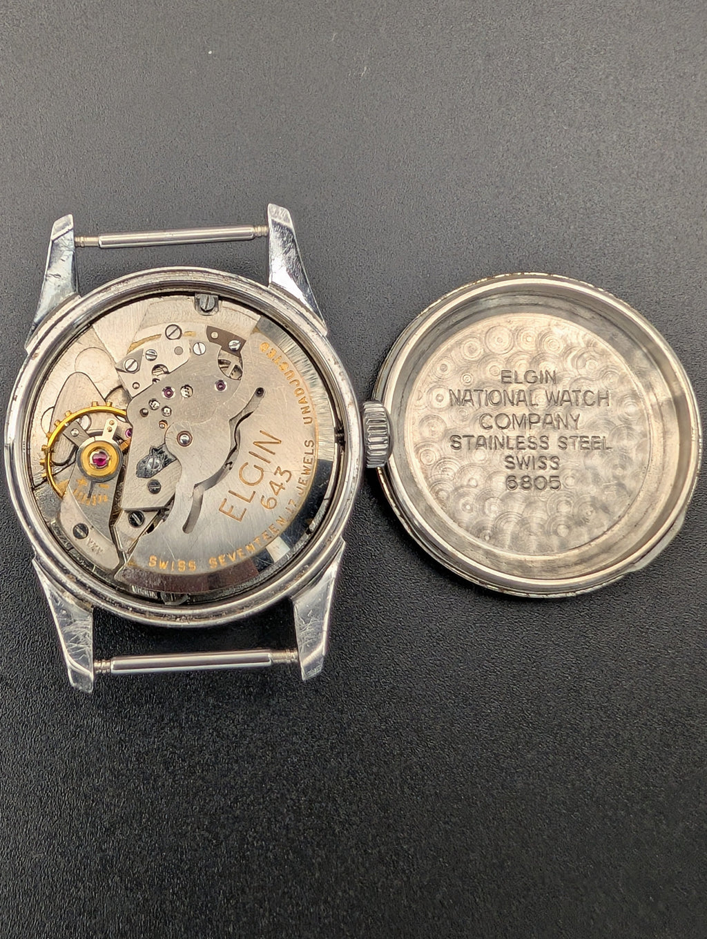 Elgin Shockmaster Self-winding Automatic Vintage Watch Swiss Made