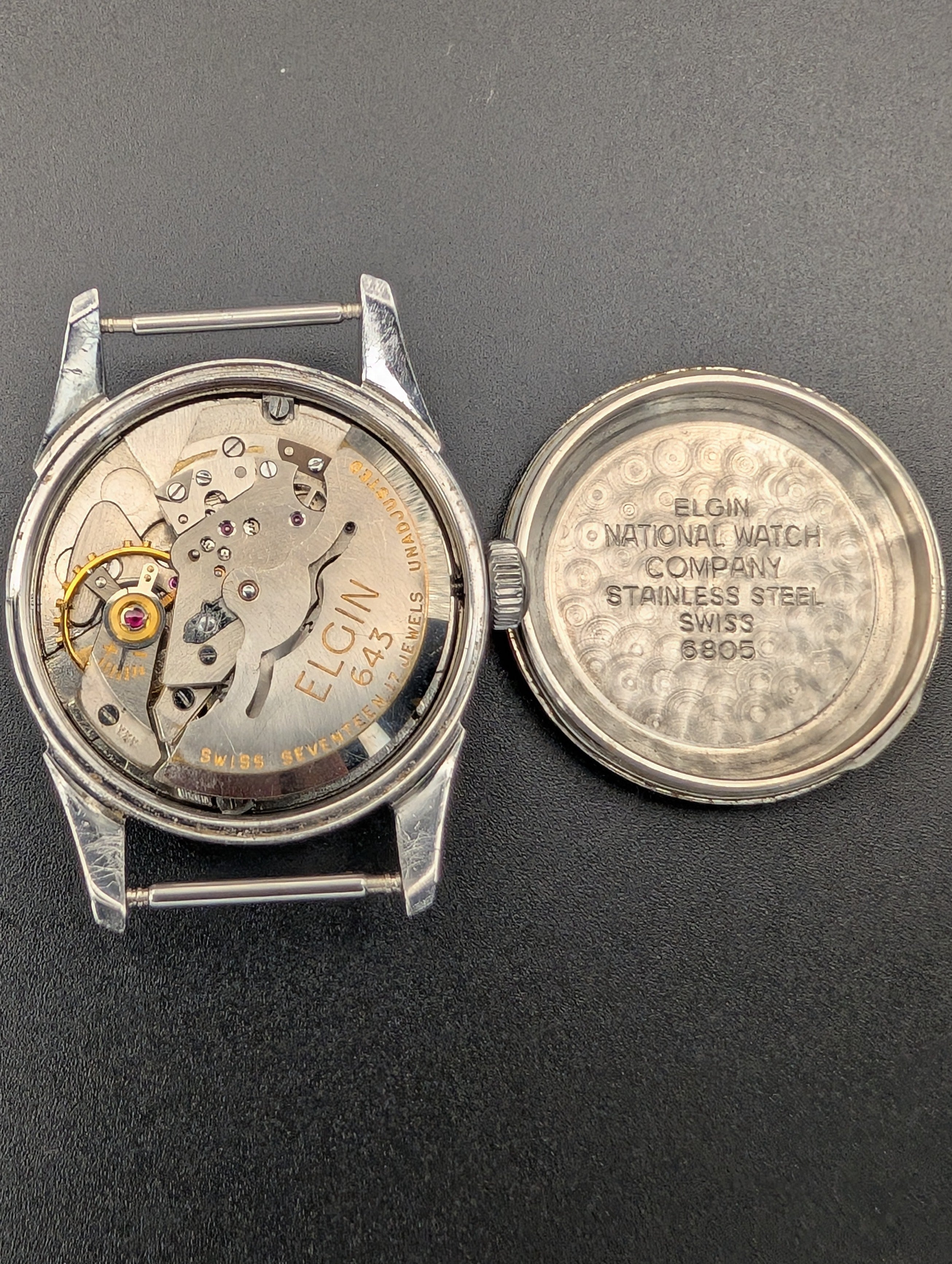 Elgin Shockmaster Self-winding Automatic Vintage Watch Swiss Made