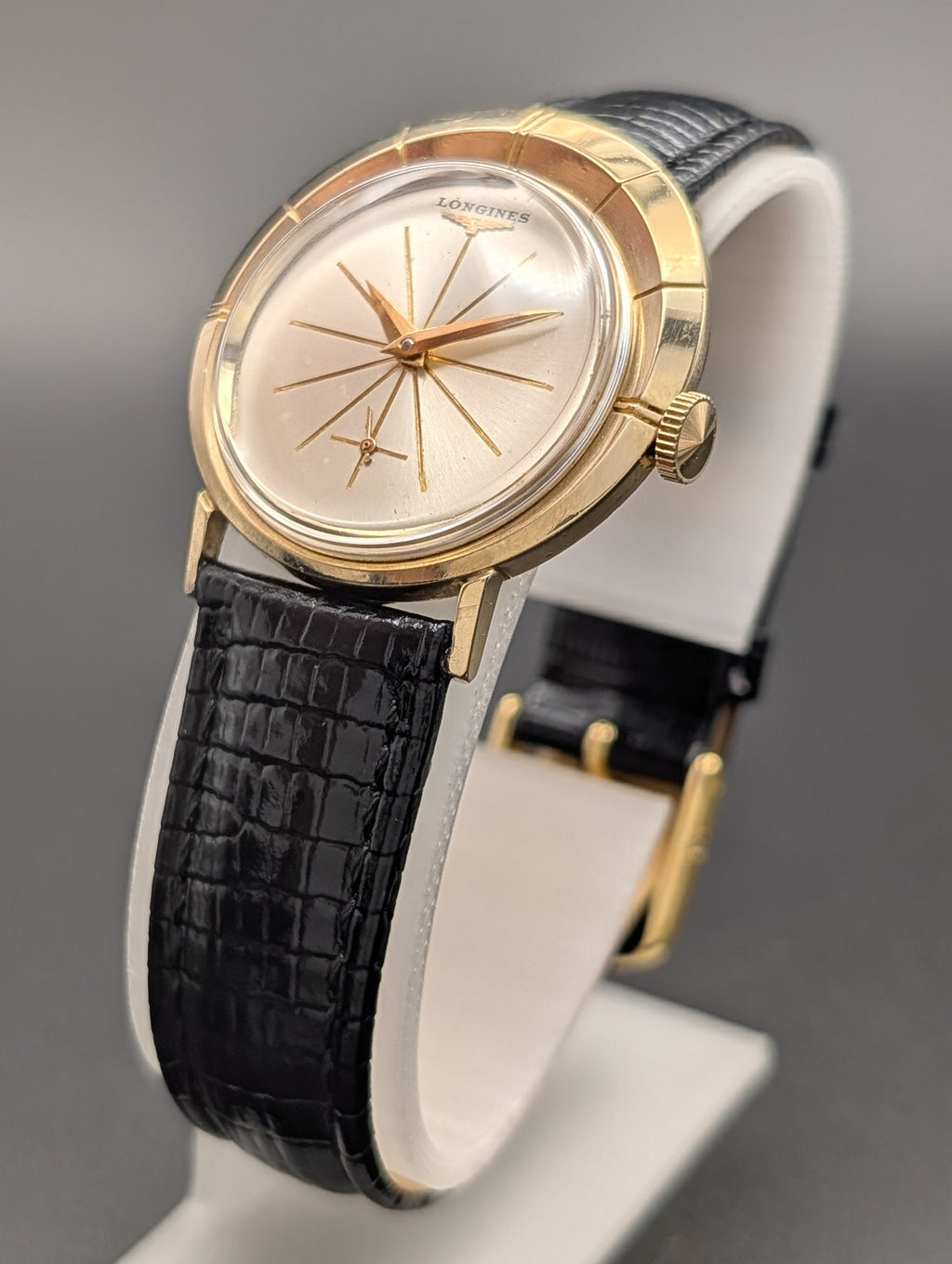 Longines Vintage Asymmetrical Mechanical Watch in 10k Gold Filled Mid-century Case