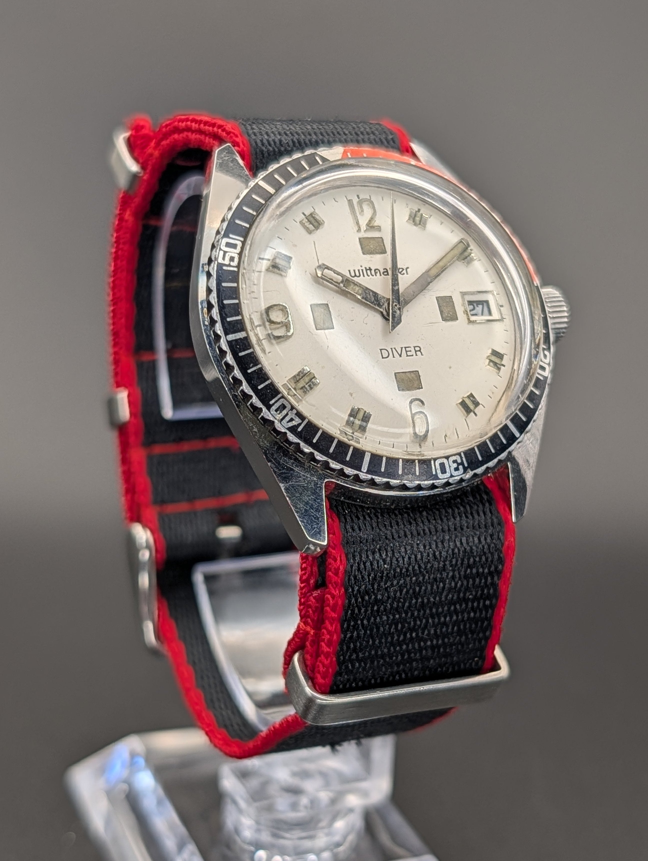 Wittnauer Diver (1980s) Mechanical Vintage Watch w/ "Coke" Bezel
