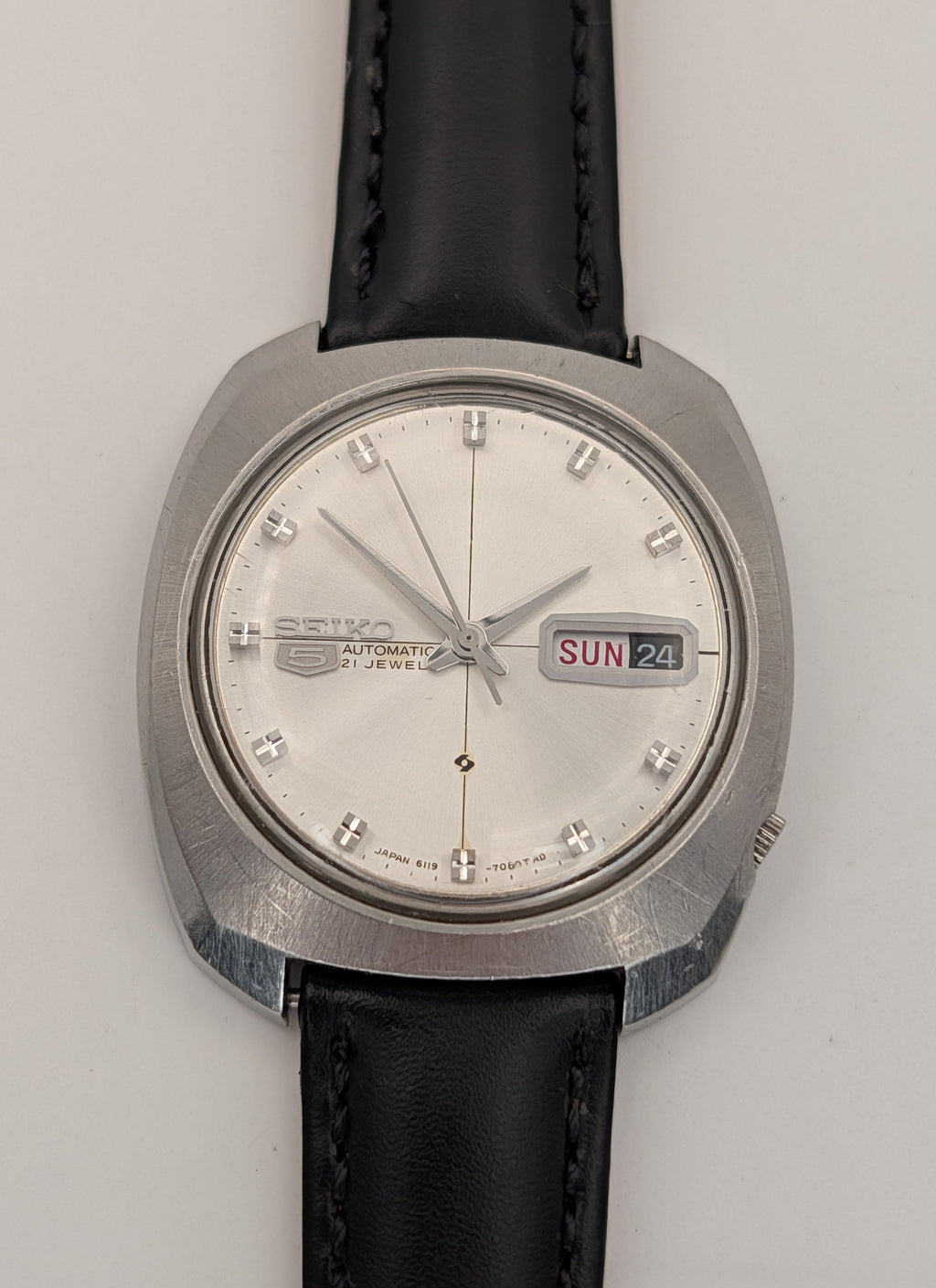 Seiko 5 Automatic 21 Jewels (1970s) Vintage Watch in Stainless Steel