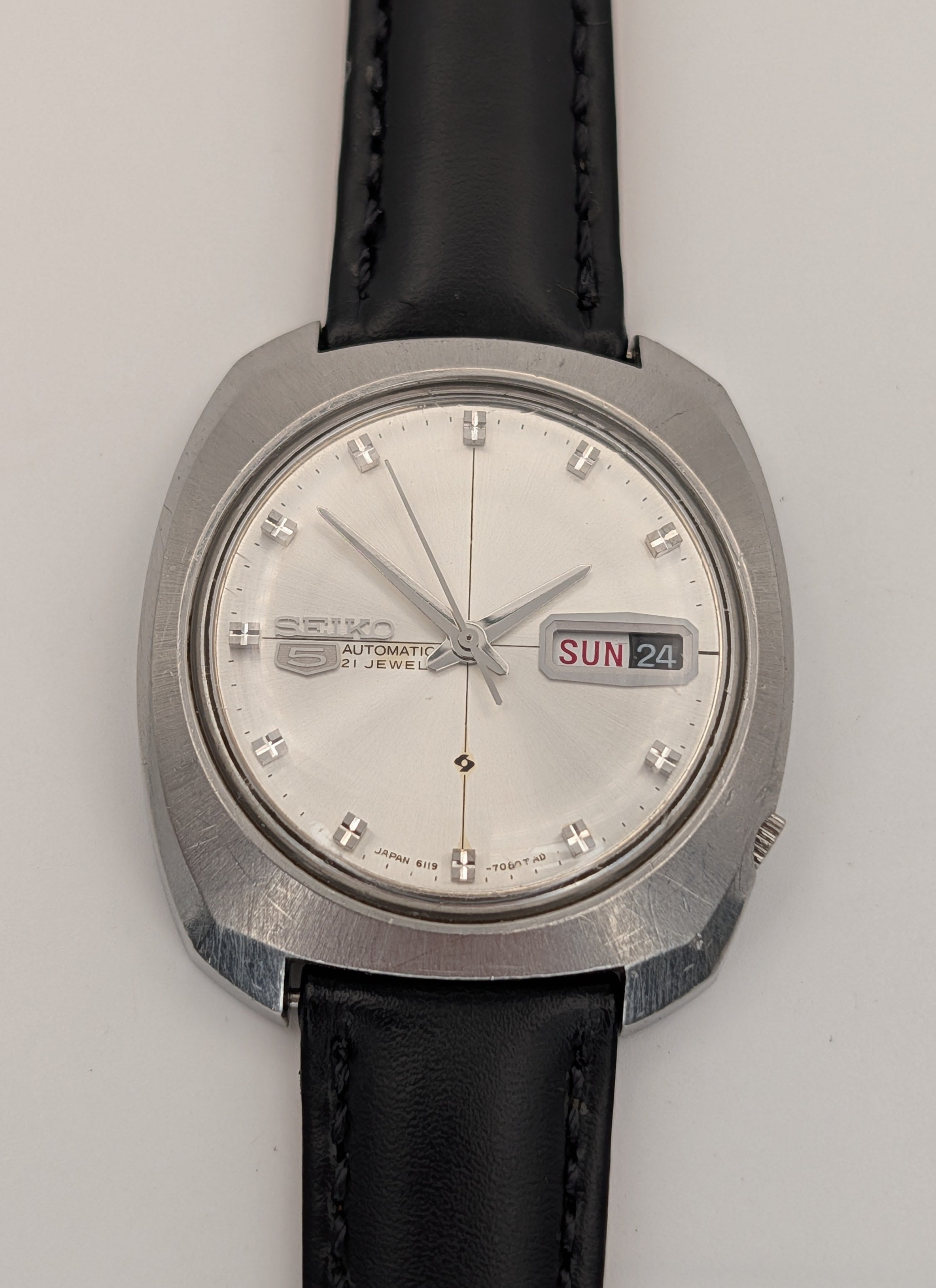 Seiko 5 Automatic 21 Jewels (1970s) Vintage Watch in Stainless Steel