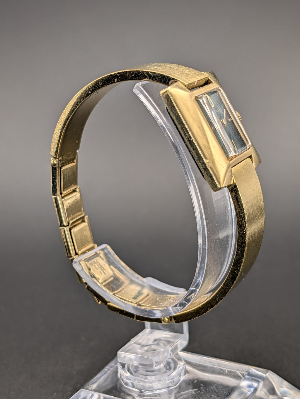 Seiko Ladies Bangle Vintage Watch with Green Lacquer Dial
