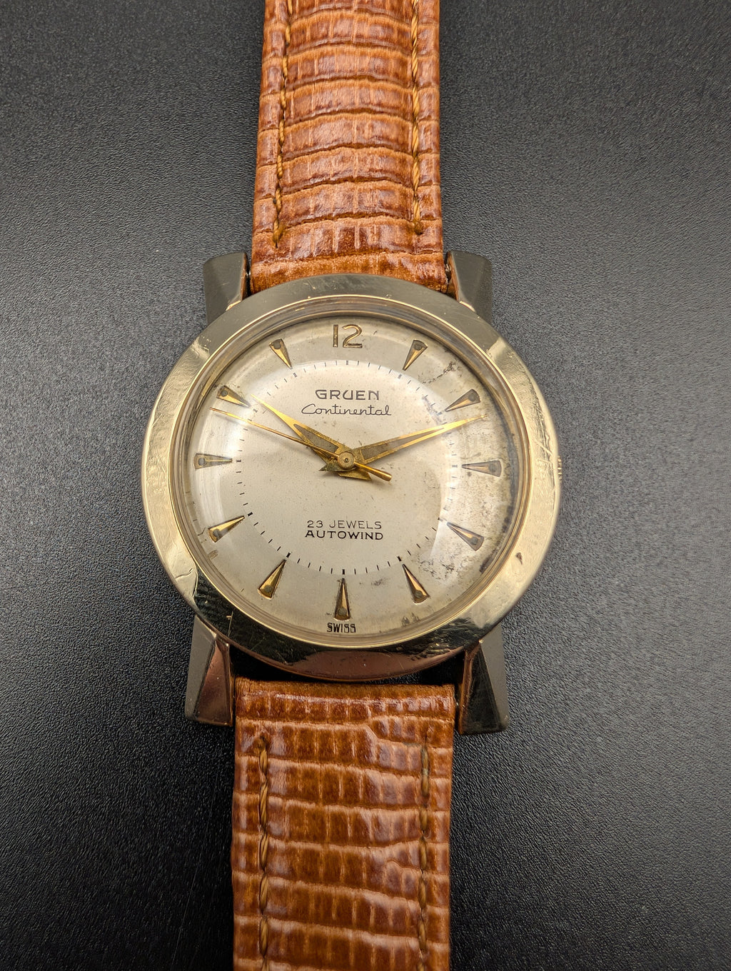 Gruen Continental (1958) Automatic Vintage Watch in 10k Yellow Gold Filled