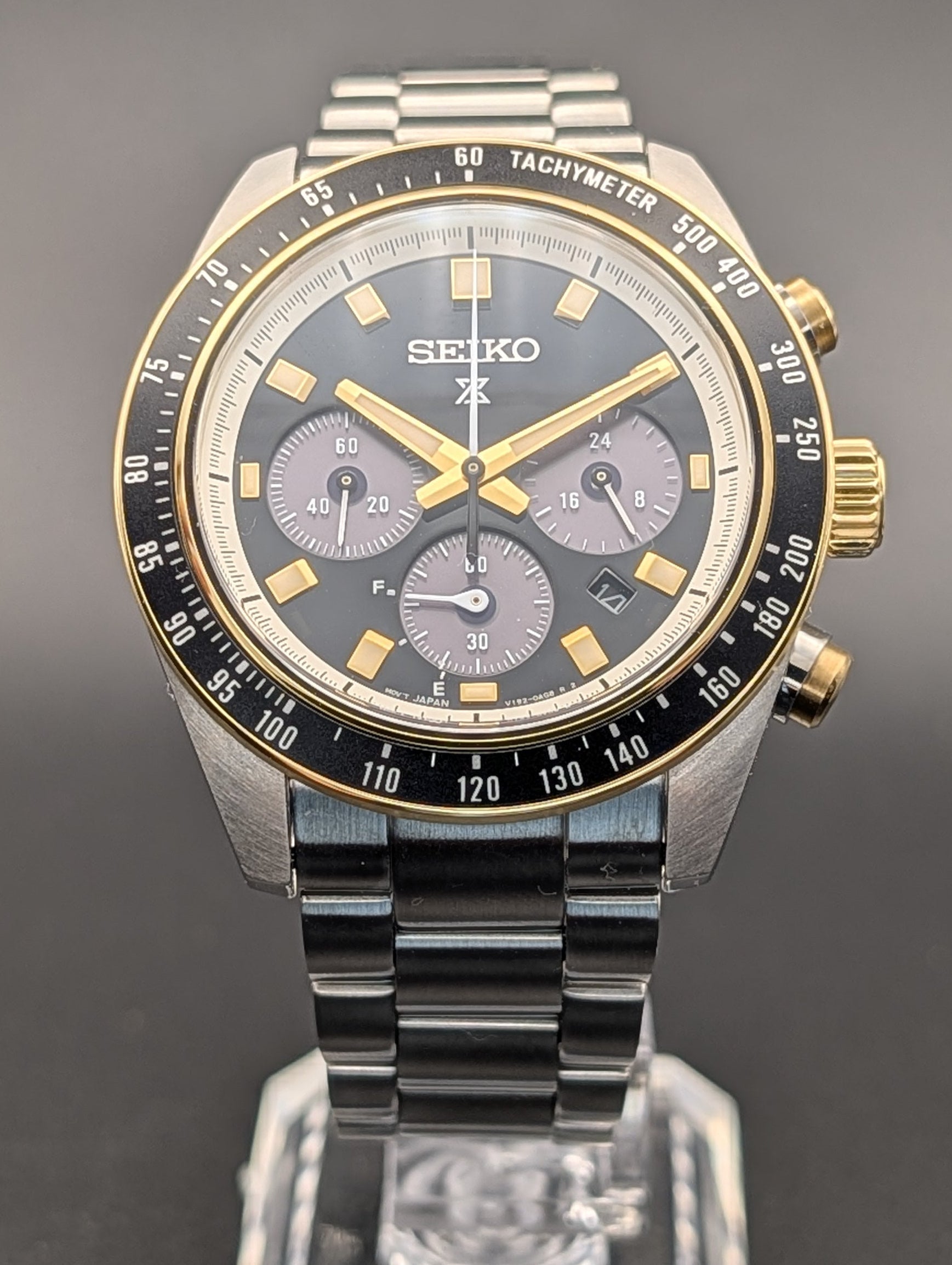 Seiko Prospex Speedtimer Solar Chronograph Watch in Two Tone Stainless Steel ref. SSC941 *New in Box*