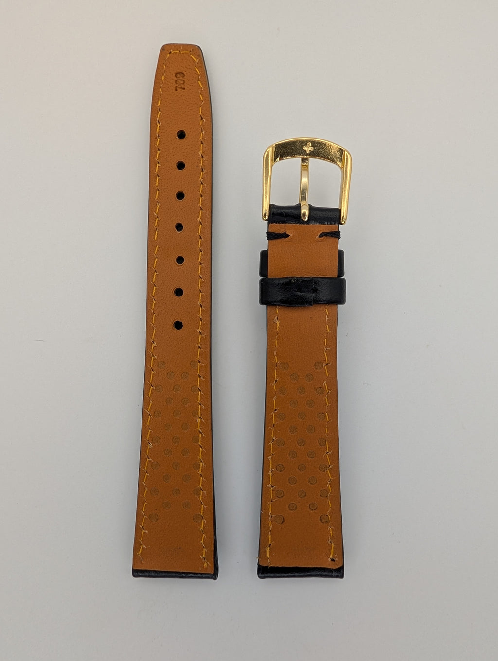 Hadley Roma Genuine Leather Strap (17mm) Padded Stitch