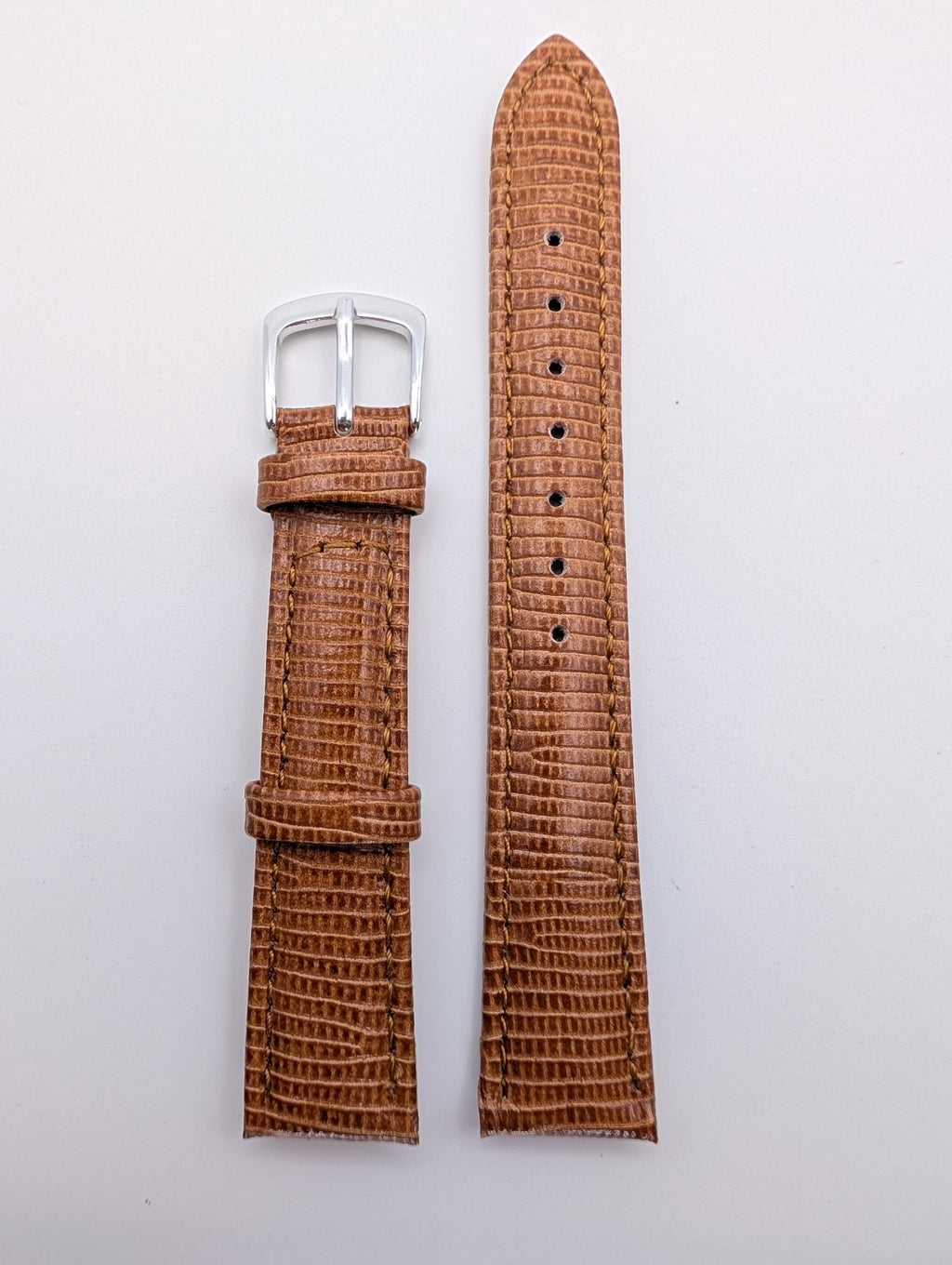 Hadley Roma Genuine Leather Strap (17mm) Lizard Grain