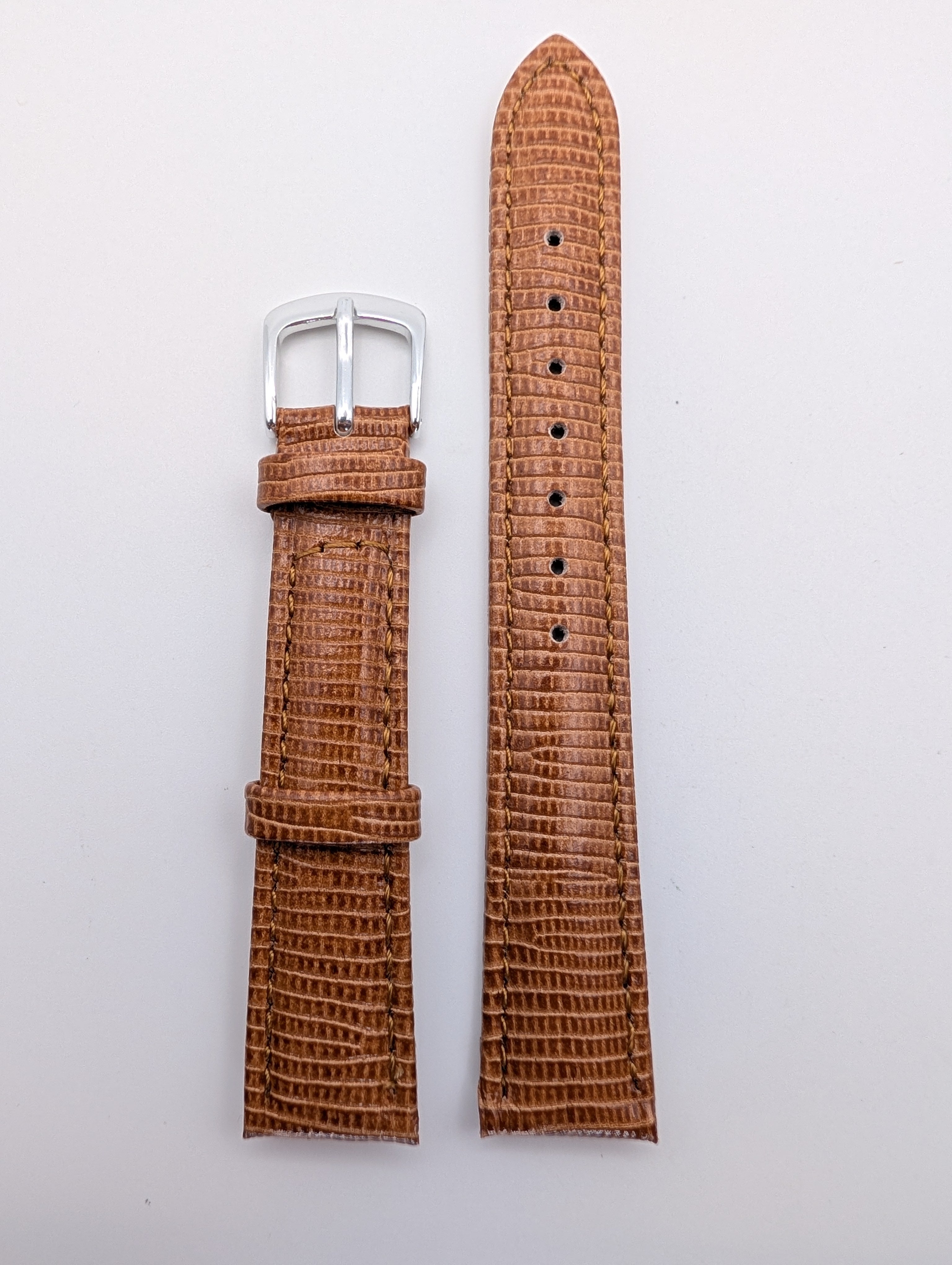Hadley Roma Genuine Leather Strap (17mm) Lizard Grain