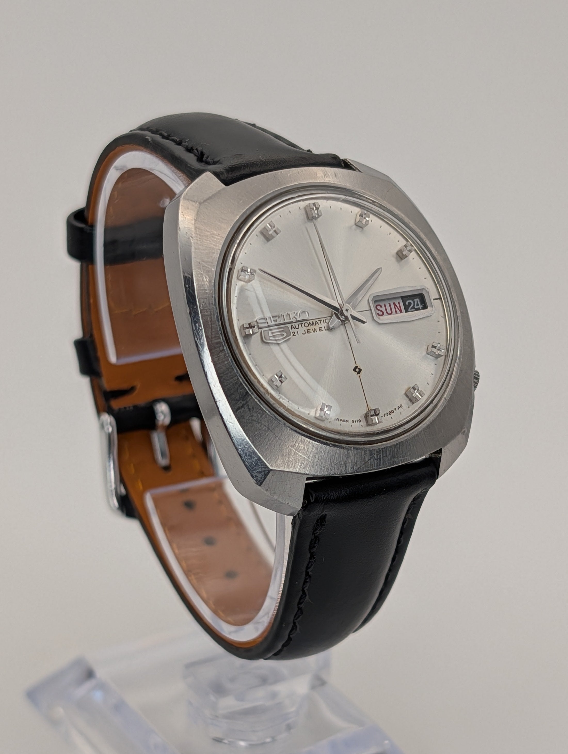 Seiko 5 Automatic 21 Jewels (1970s) Vintage Watch in Stainless Steel
