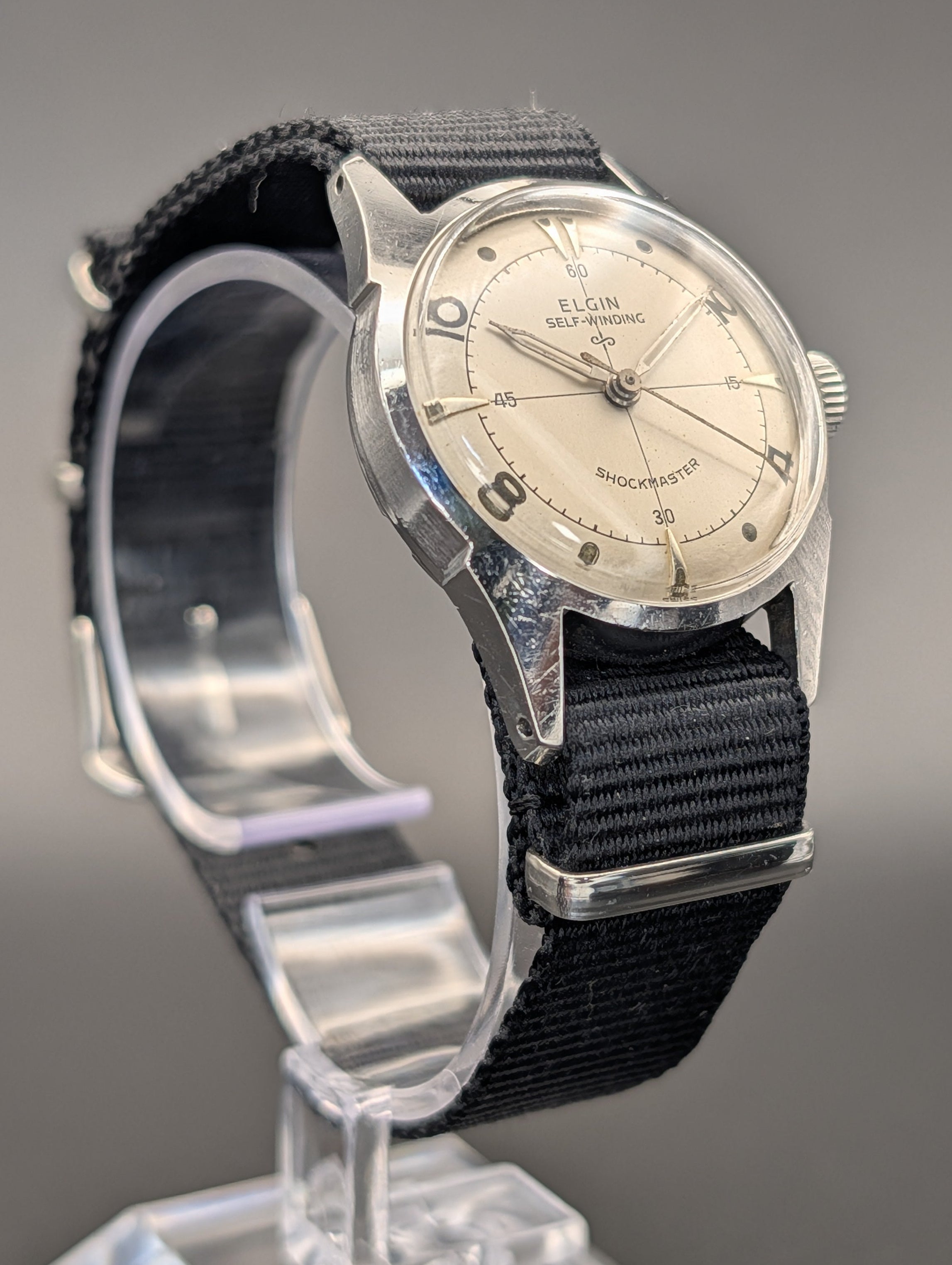 Elgin Shockmaster Self-winding Automatic Vintage Watch Swiss Made