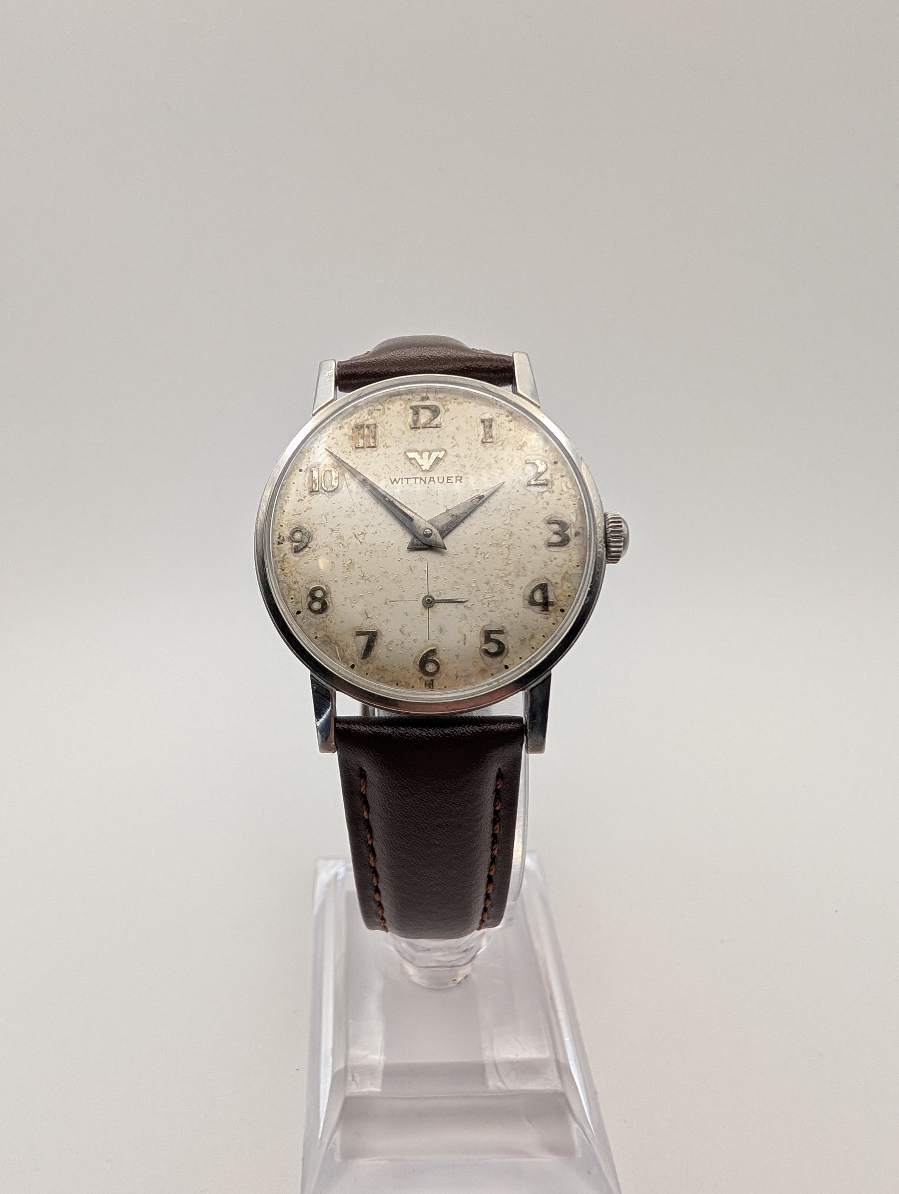 Wittnauer Small Seconds Mechanical Vintage Watch in Stainless Steel