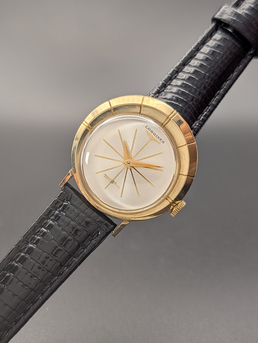 Longines Vintage Asymmetrical Mechanical Watch in 10k Gold Filled Mid-century Case
