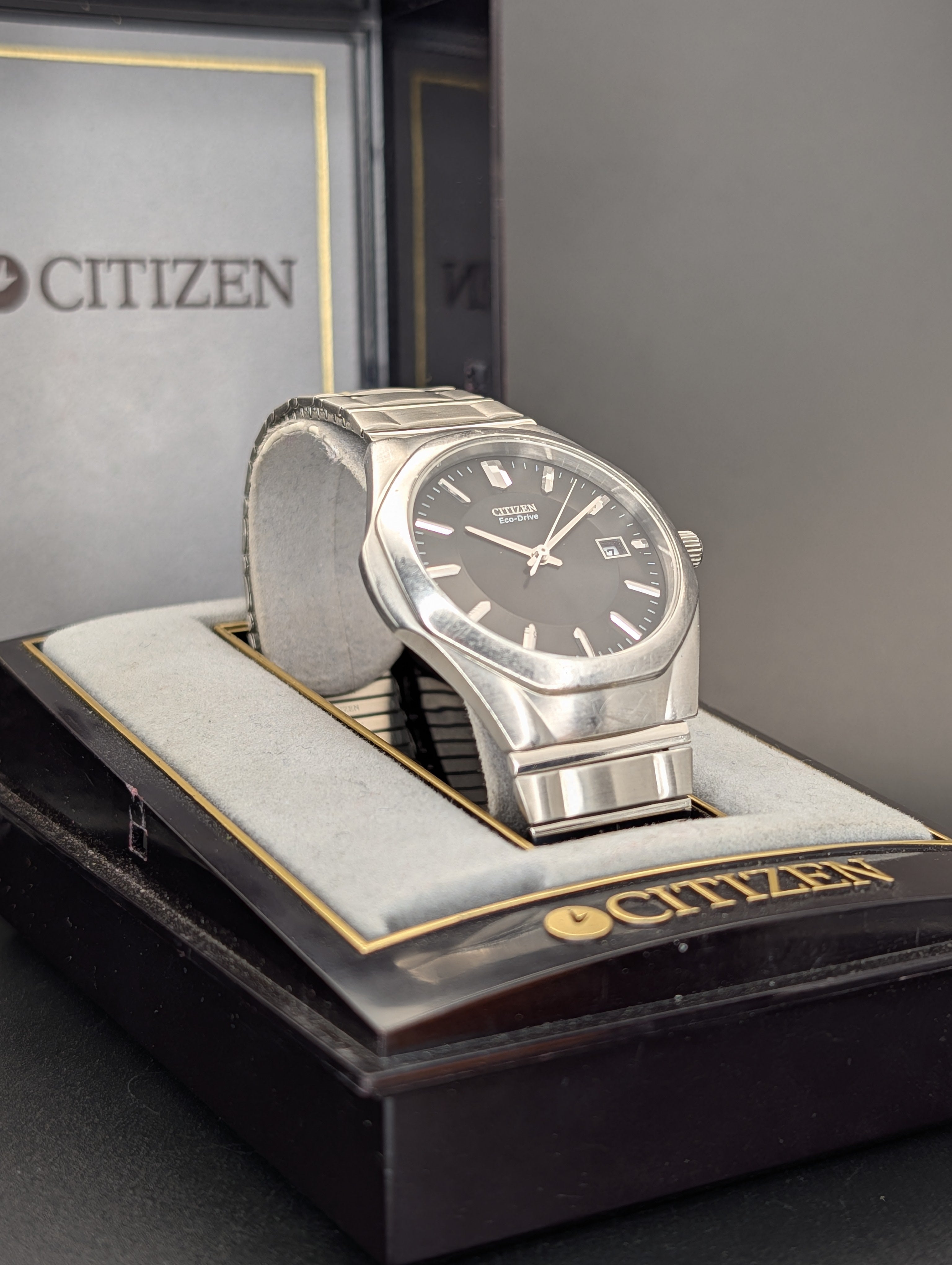 Citizen Eco Drive Solar Quartz Watch in Stainless Steel ref. E111-S022908