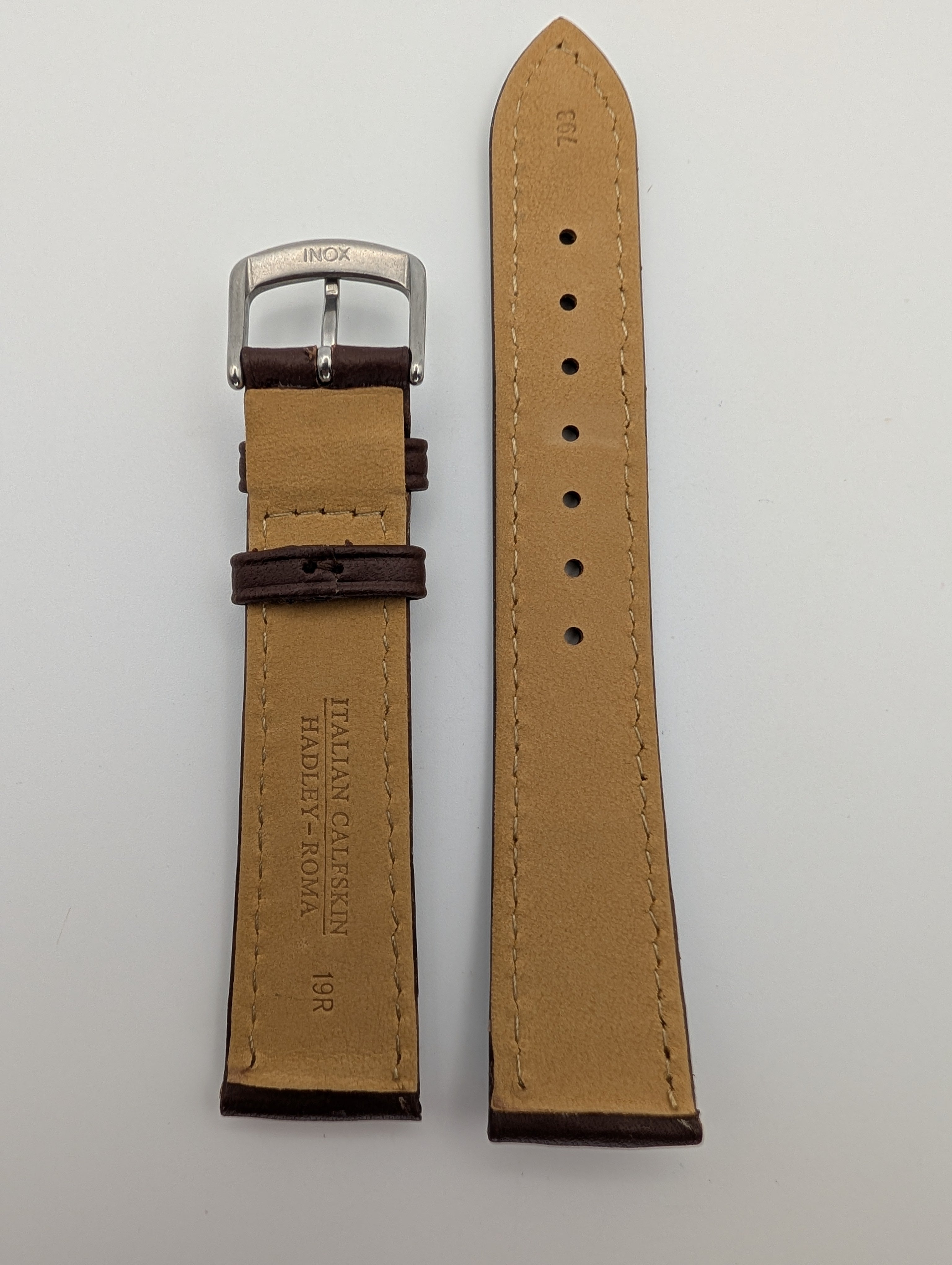 Hadley Roma Genuine Leather Strap (19mm) Italian Calfskin