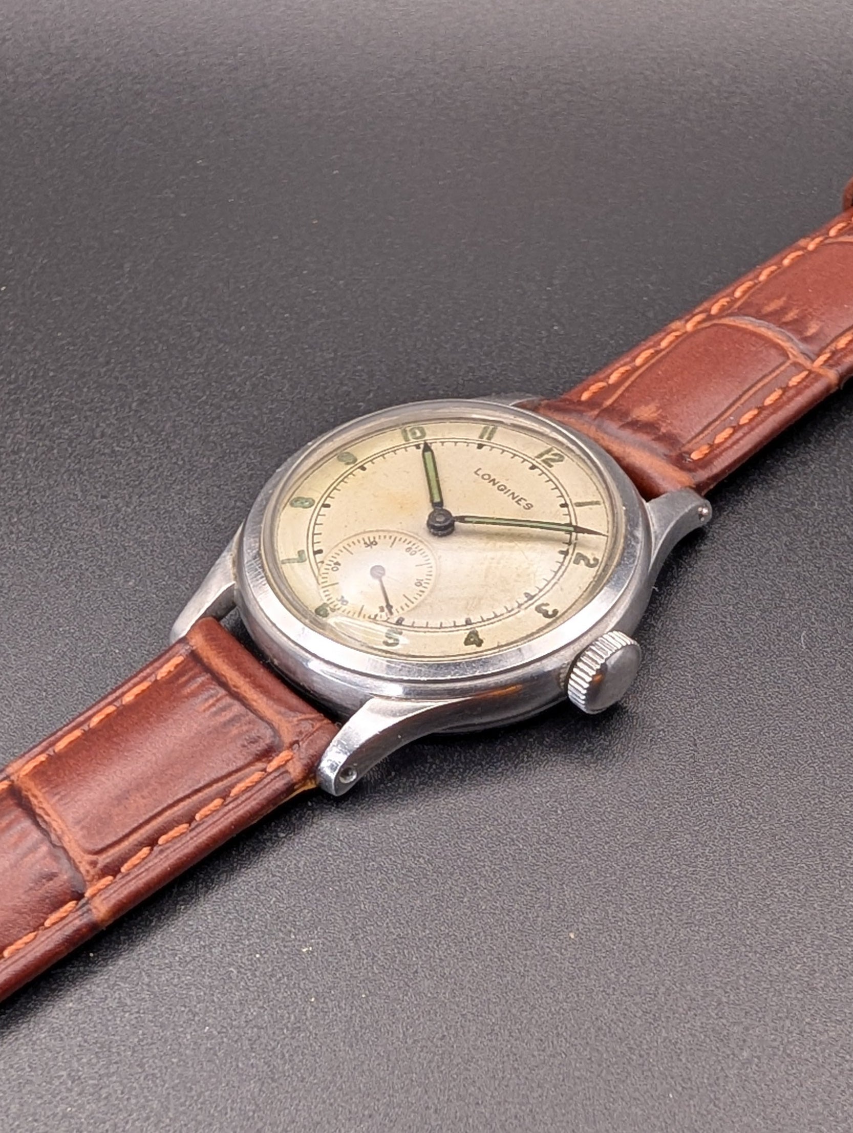 Longines Sei Tacche (1942) Mechanical Vintage Watch w/ Small Seconds